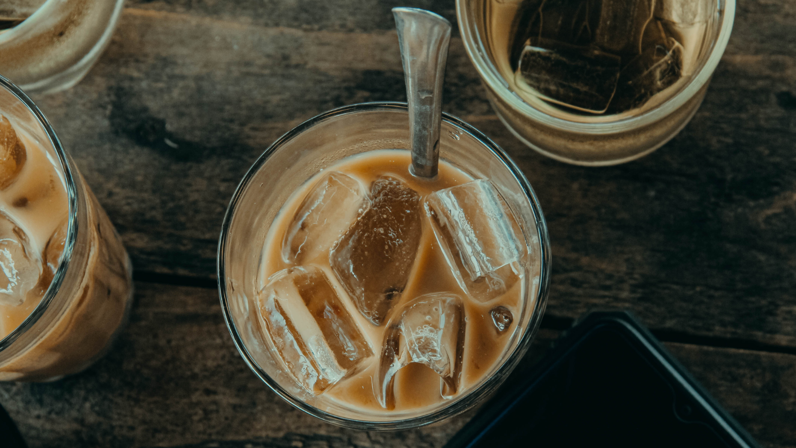 Iced coffee with cream