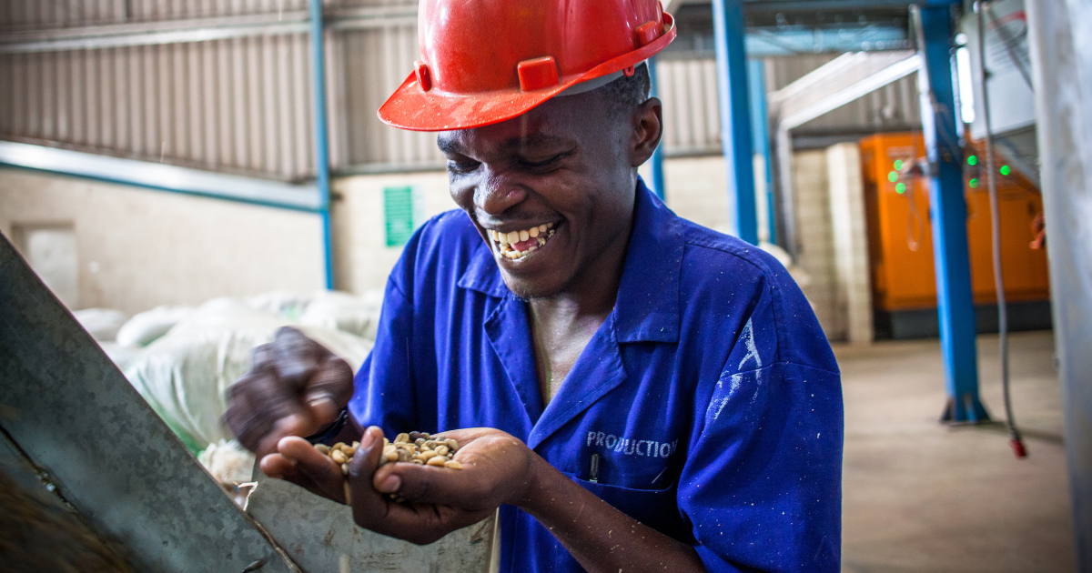 Warehouse in uganda - milling coffee