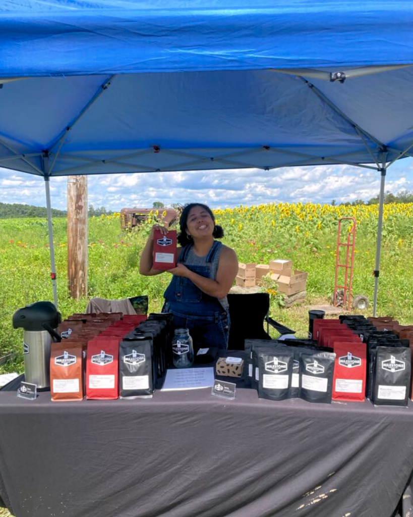 Milestone Coffee Roasting at a local farmer's market