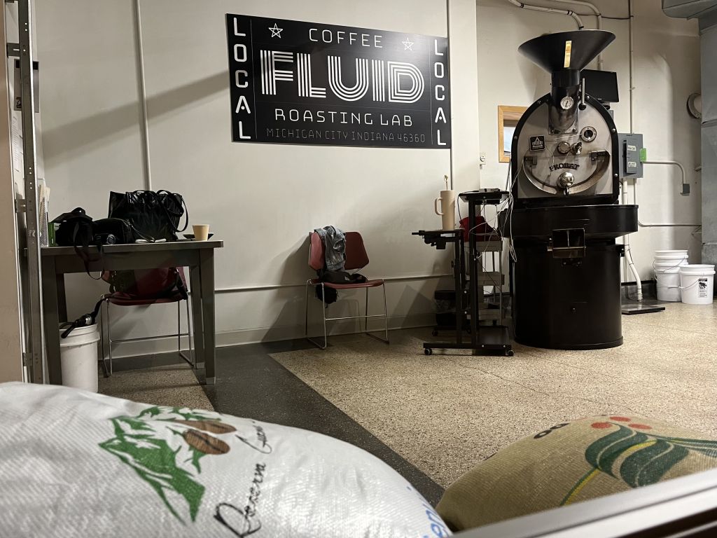 FLUID's Probat L12 in their Michigan City Roastery location
